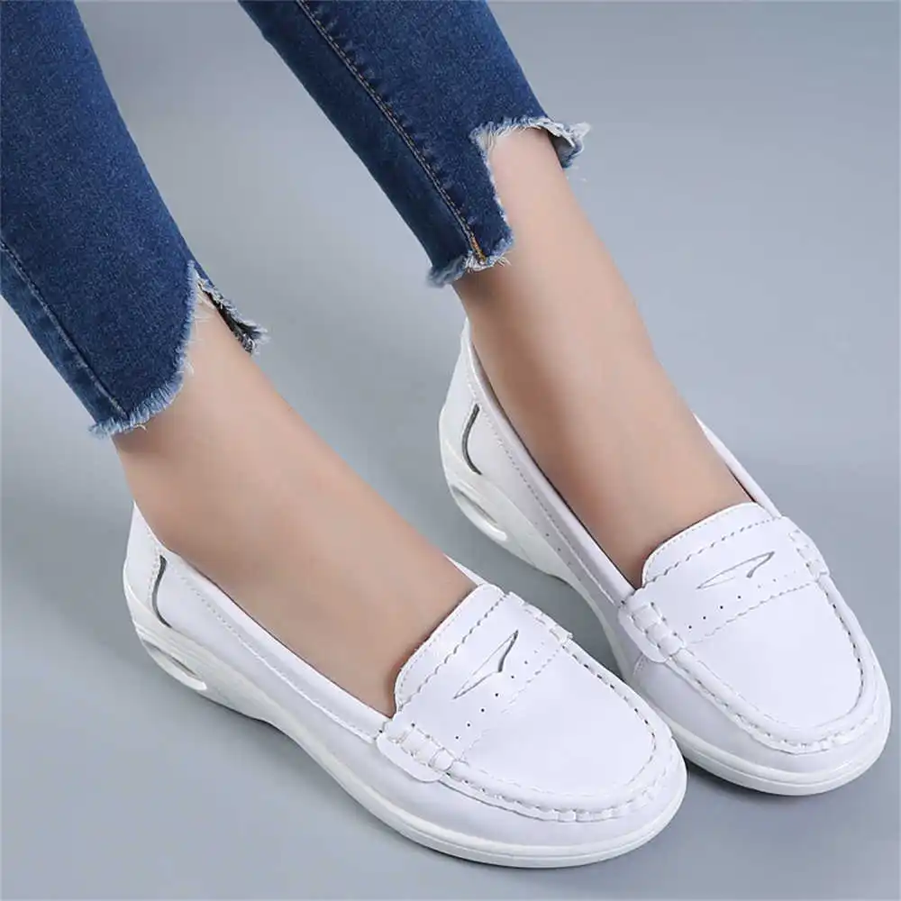 Tech Office Names - Thick Sole Slipon White Trainers For