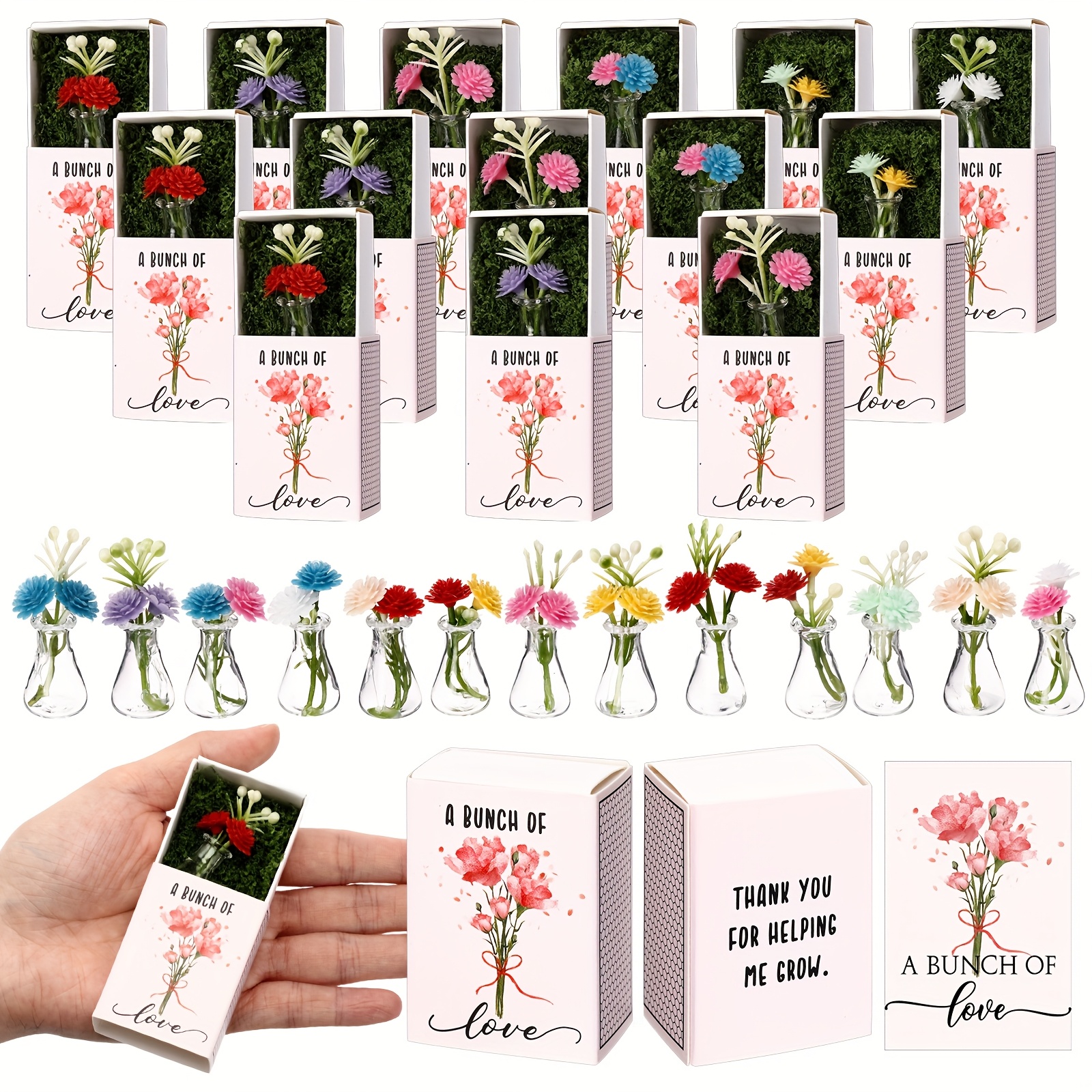 The Office Tech - 50 Bulk Mini Bud Vase with