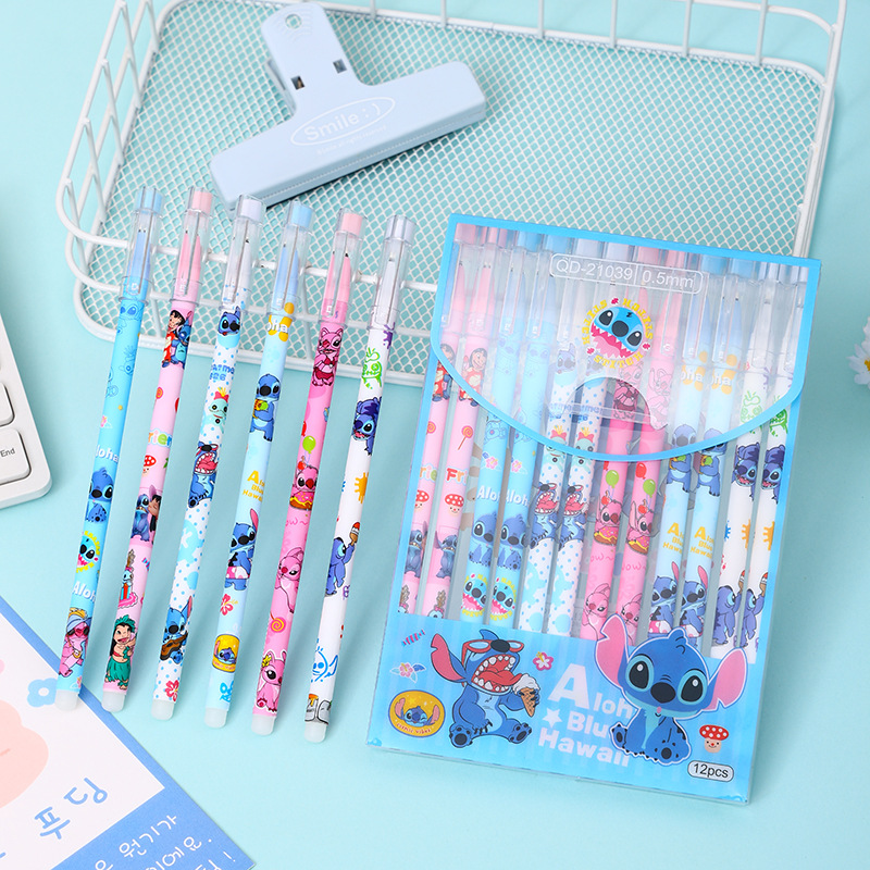 Office High Tech - Disney 12pcs Stitch Gel Pens Anime