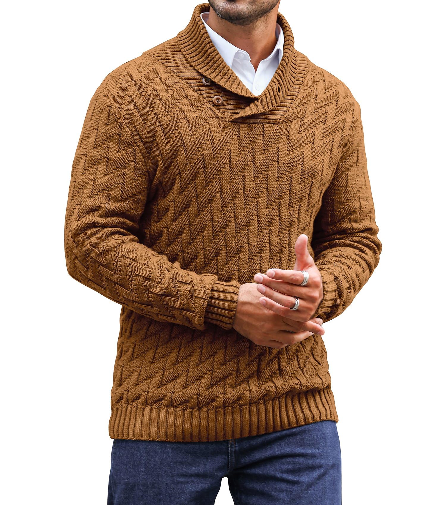Men's Sweater Spring Shawl Col - огляд і ціна Office High Tech