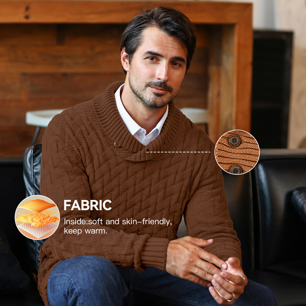 Men's Sweater Spring Shawl Col - огляд і ціна Office High Tech