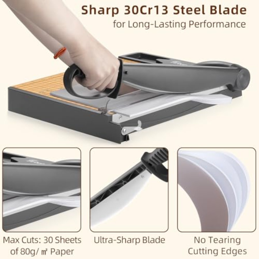 12-Inch Wood Base Guillotine P - огляд і ціна Binding Machine Comb