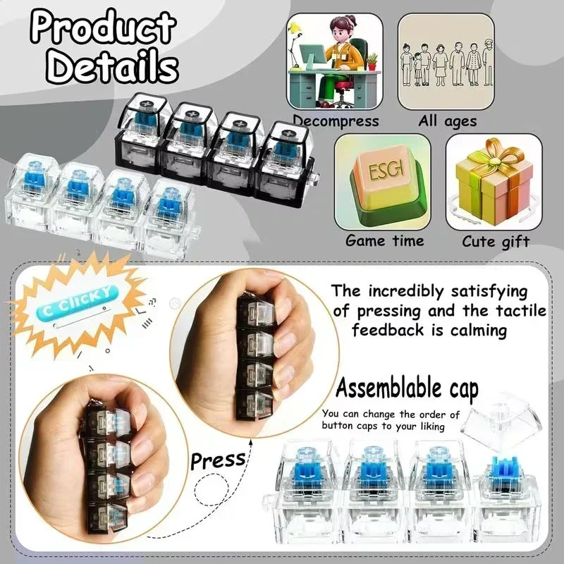 1pcs LED Keyboard Keycap Stres - огляд і ціна The Office Tech