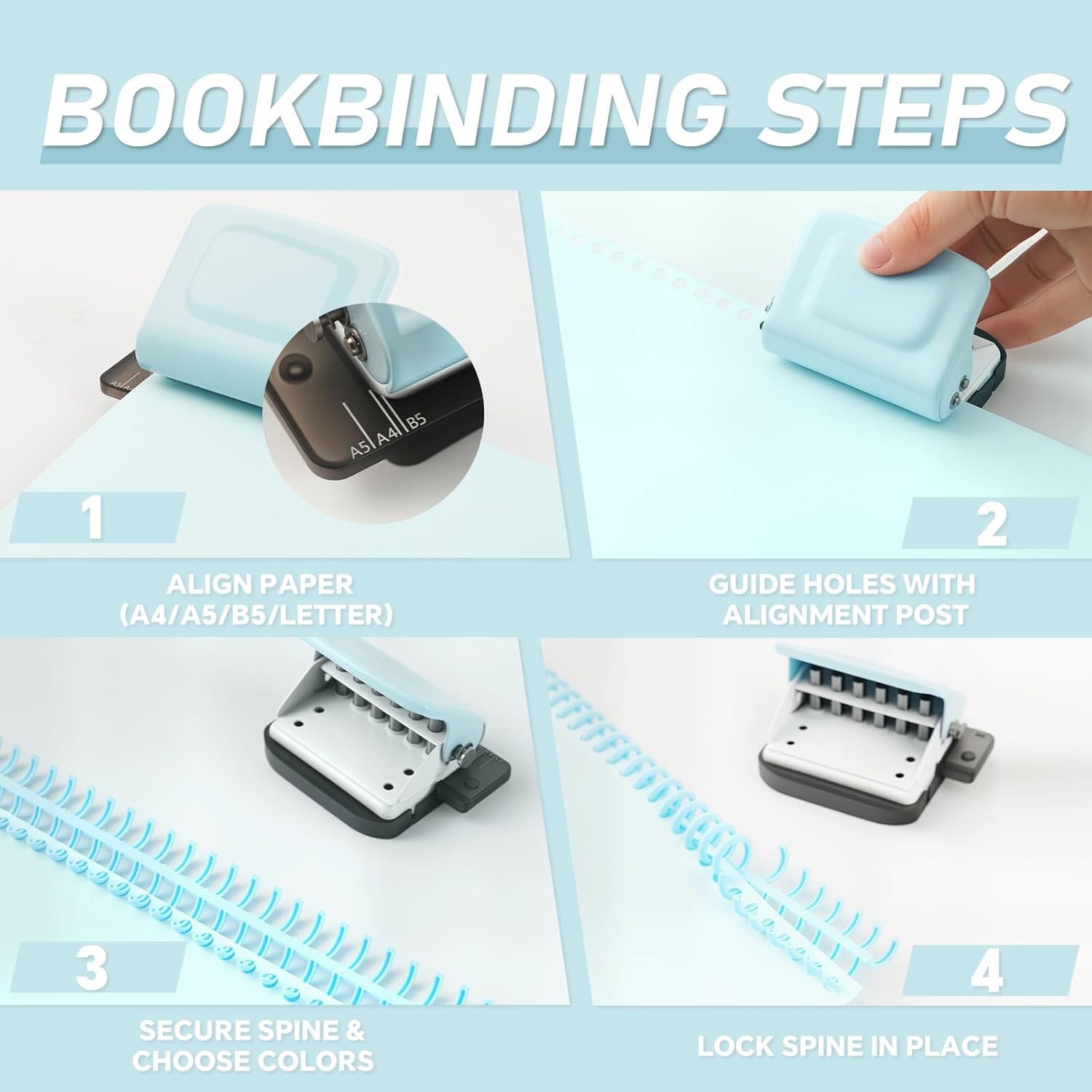 Mini 6-Hole Spiral Binding Mac - огляд і ціна Binding Machine Comb