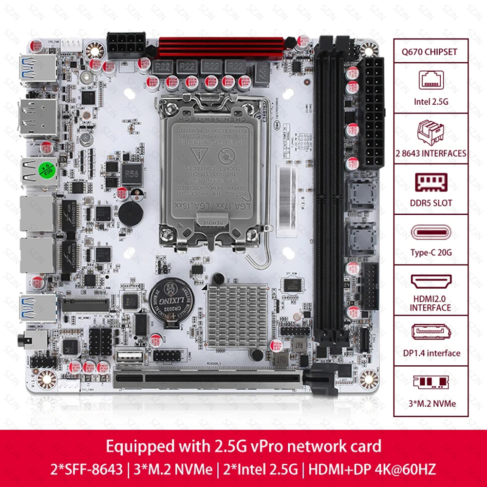 Q670 ITX NAS Motherboard Kit,  - огляд і ціна Office Tech Products